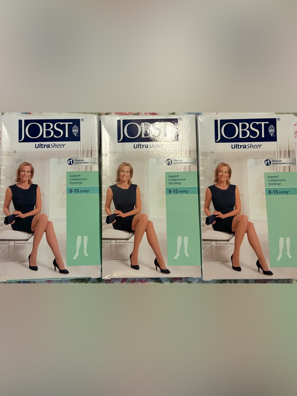 JOBST UltraSheer Support Stockings - Classic Black lot of 3